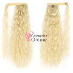 Extensie de par coada cu clema si arici Wave de 55cm cod Q1961355 Blond Deschis